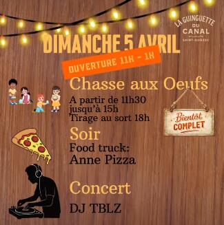 Affiche d'animation de la guinguette du Canal