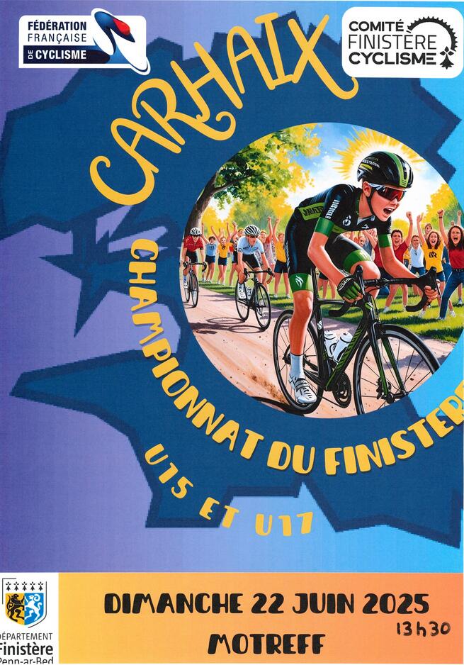 Championnat du finistère u15 et u17 le 22 juin
