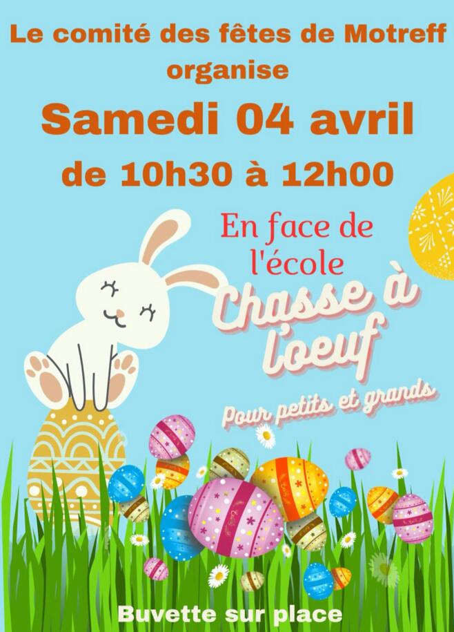 Chasse aux oeufs 4 avril Motreff