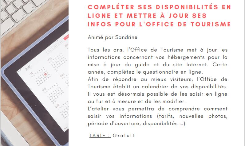 Compléter ses disponibilités