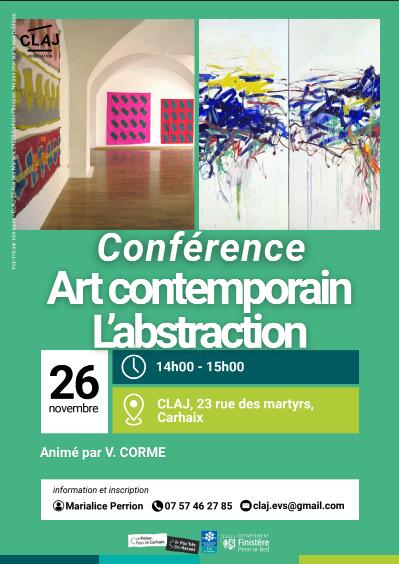 Claj conférence Art contemporain l'Abstraction 26 novembre