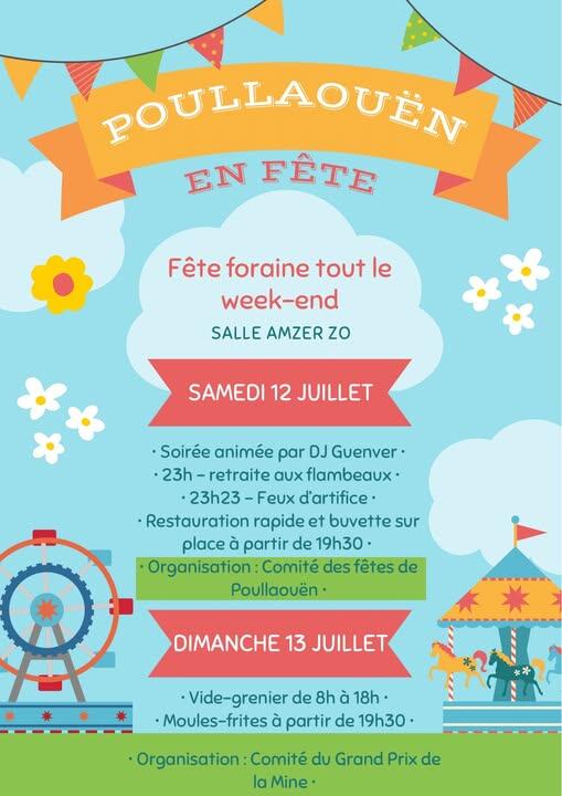 Fête foraine le 12 au 13 juillet