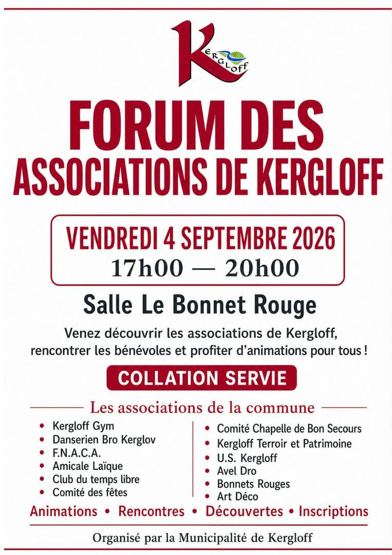 Forum des associaitons kergloff