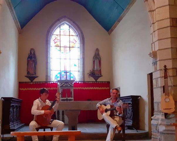 Nicolas Kuhn et Julien Coulon à la chapelle Saint-Pierre