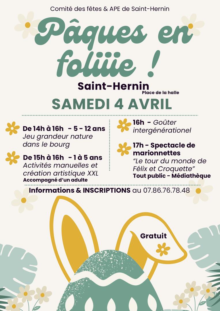 Pâques en foliiie à Saint Hernin le 4