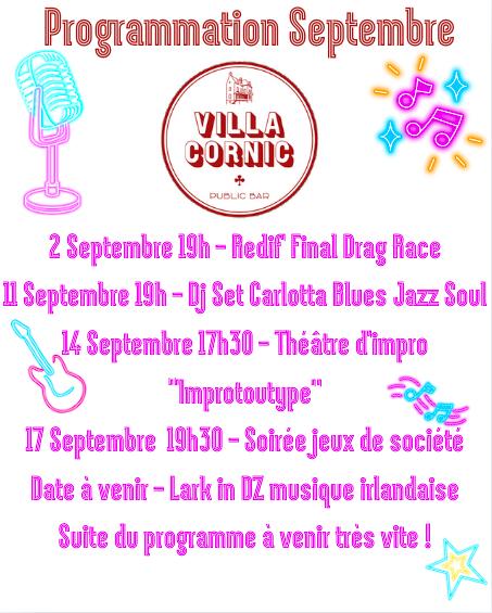 Villa Cornic Prog 1 au 14 Sept