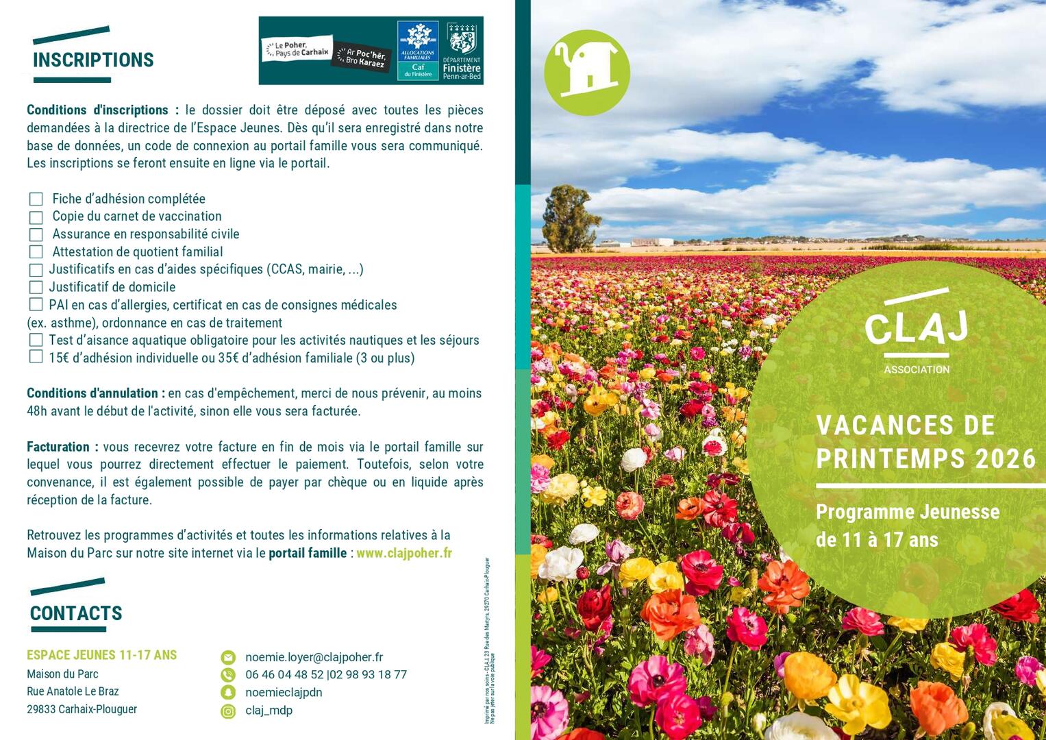 Programme jeunesse - Vacances de printemps 2026 _1