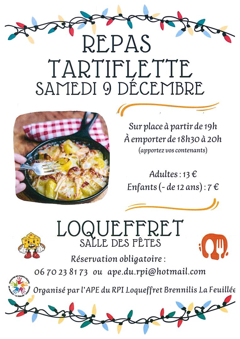 Repas tartiflette loqueffret