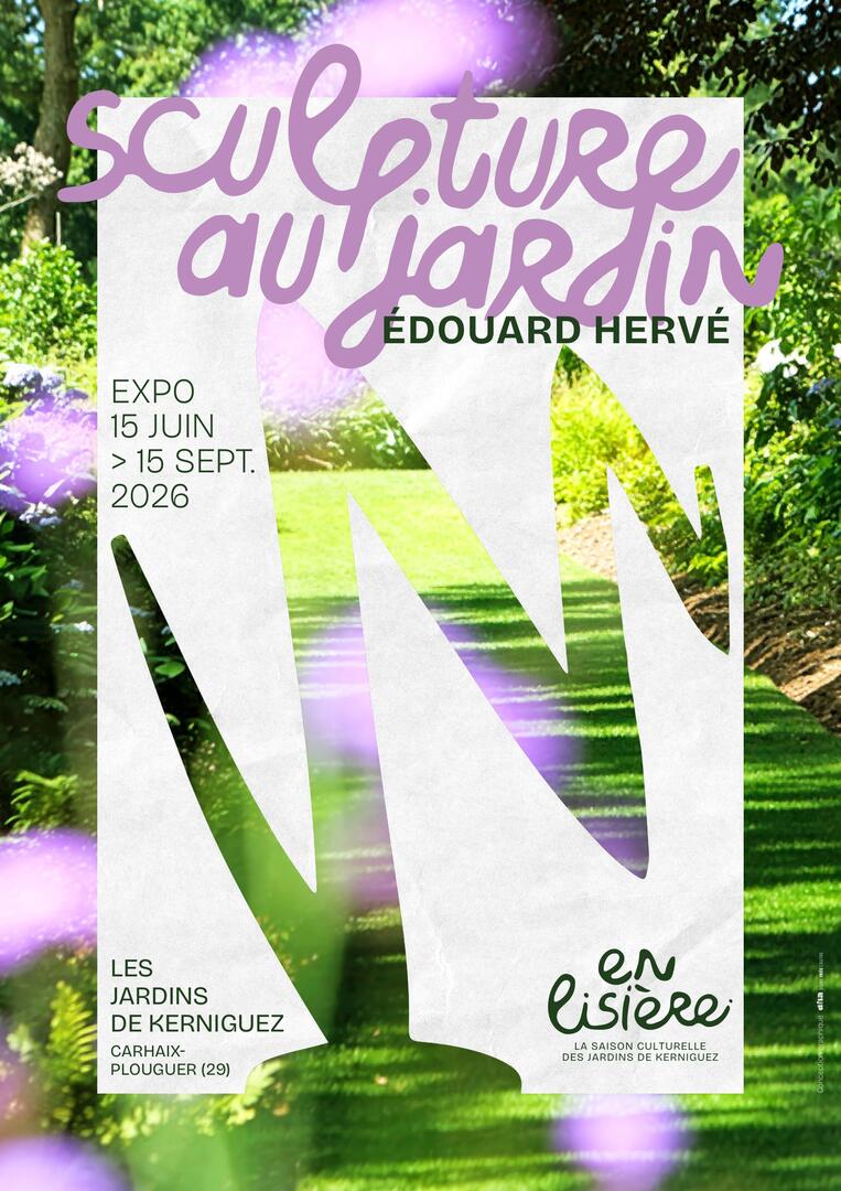 Sculpture au jardin Edouard Hervé Les Jardins de Kerniguez