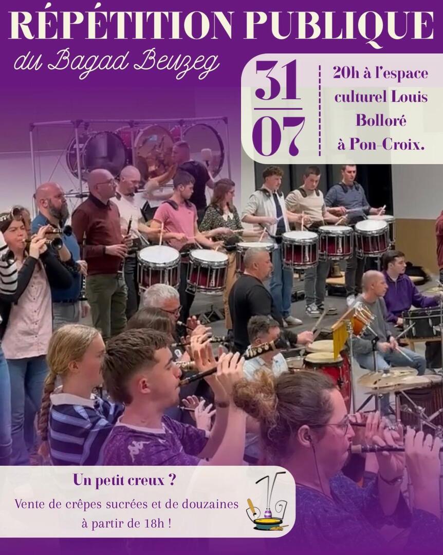 Bagad Cercle Beuzeg répétition