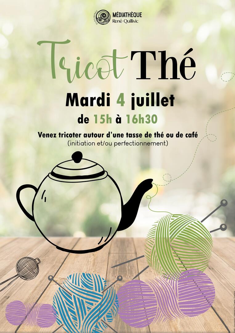 affice tricot thé 4 juillet