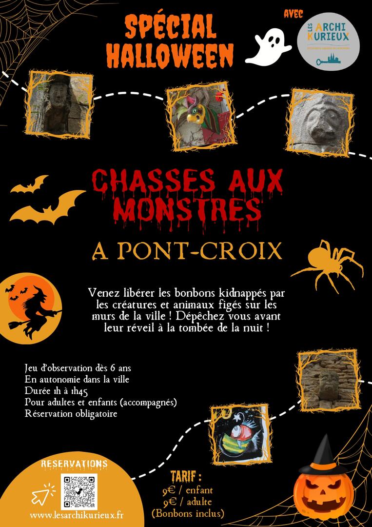 affiche chasse aux monstres pont croix