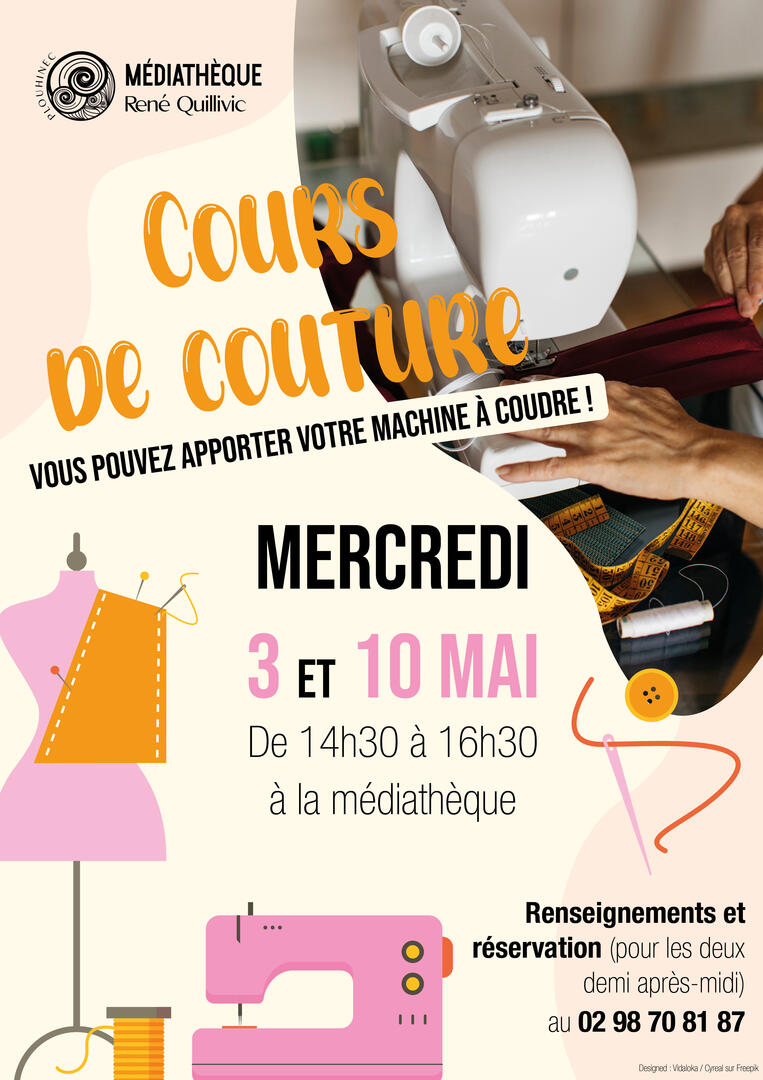 affiche cours de couture mai