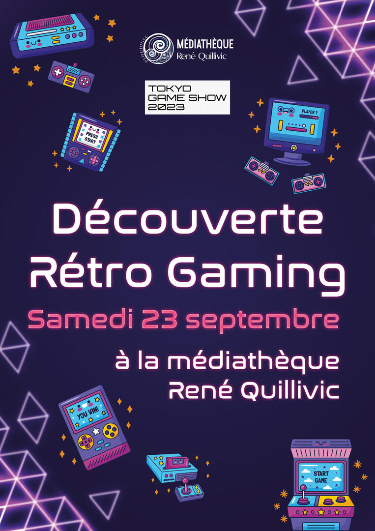 affiche découverte rétro gaming 23 sept