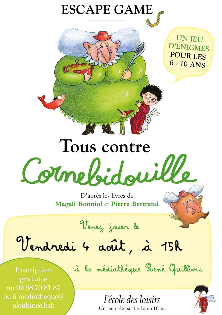 affiche escape game cornebidouille 4 aout