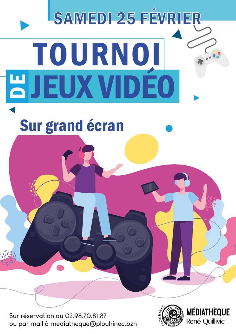 affiche tournoi jeux vidéo 25 fev
