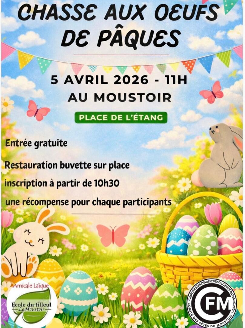 chasse aux oeufs 5 avril Le Moustoir