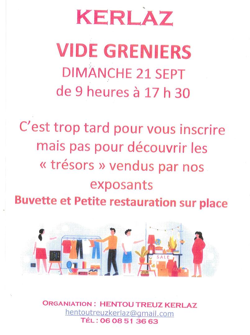 vide grenier kerlaz