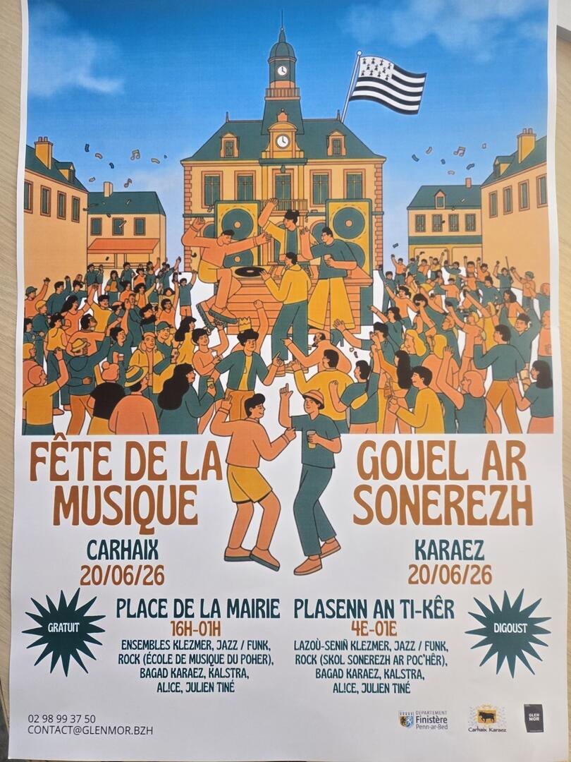 fete de la musique carhaix le 20 juin