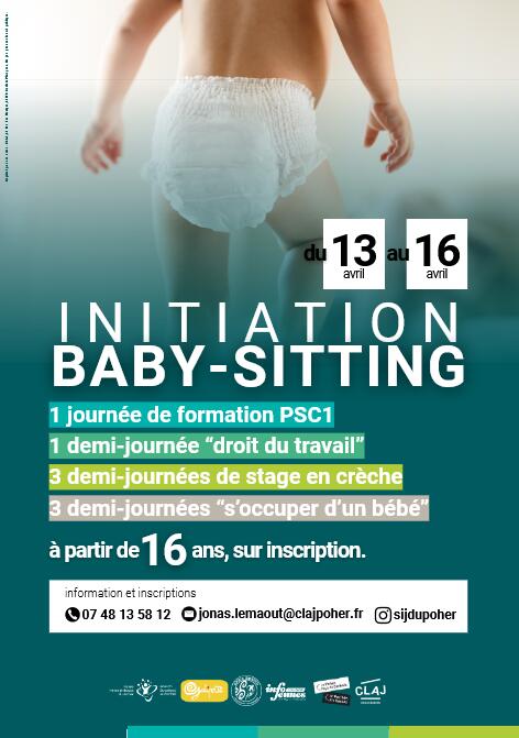 initiation babysitting 13 au 16 avril