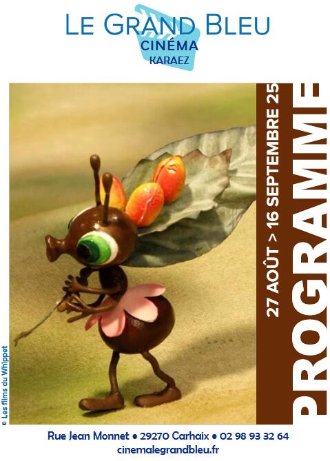 page de garde ciné du 27 août au 16 septembre