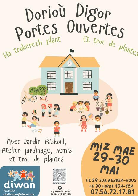portes ouvertes Diwan 29 et 30 mai