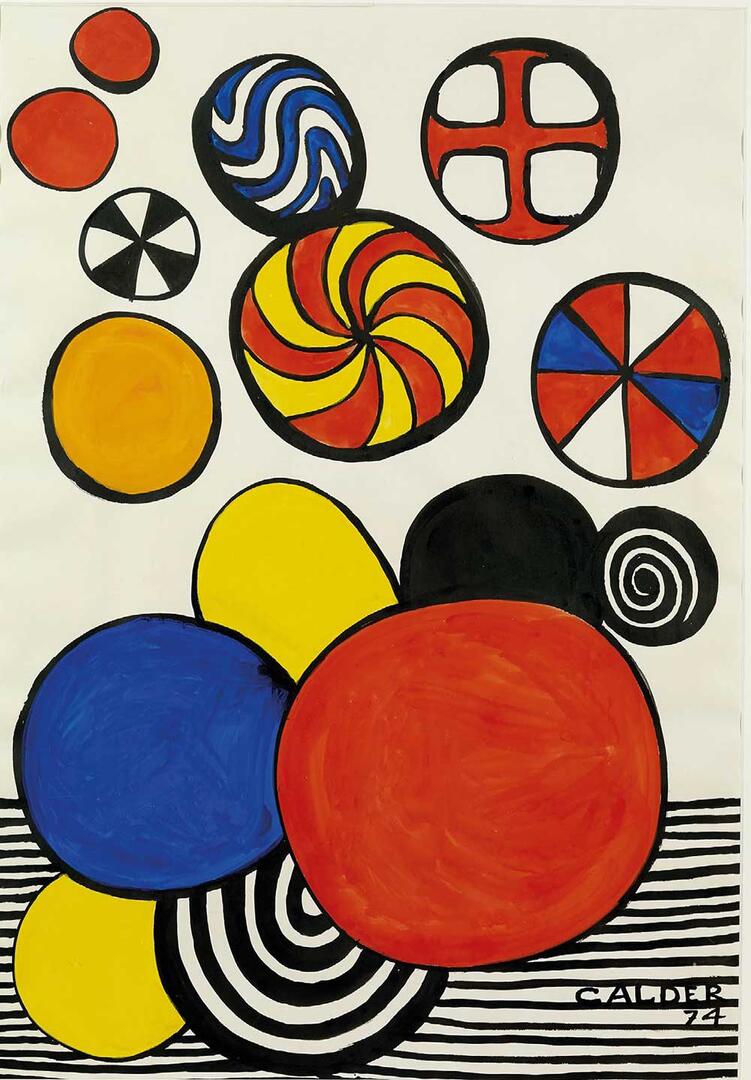 Alexander Calder - « Dimanche dans le jardin », 1974, estampe
