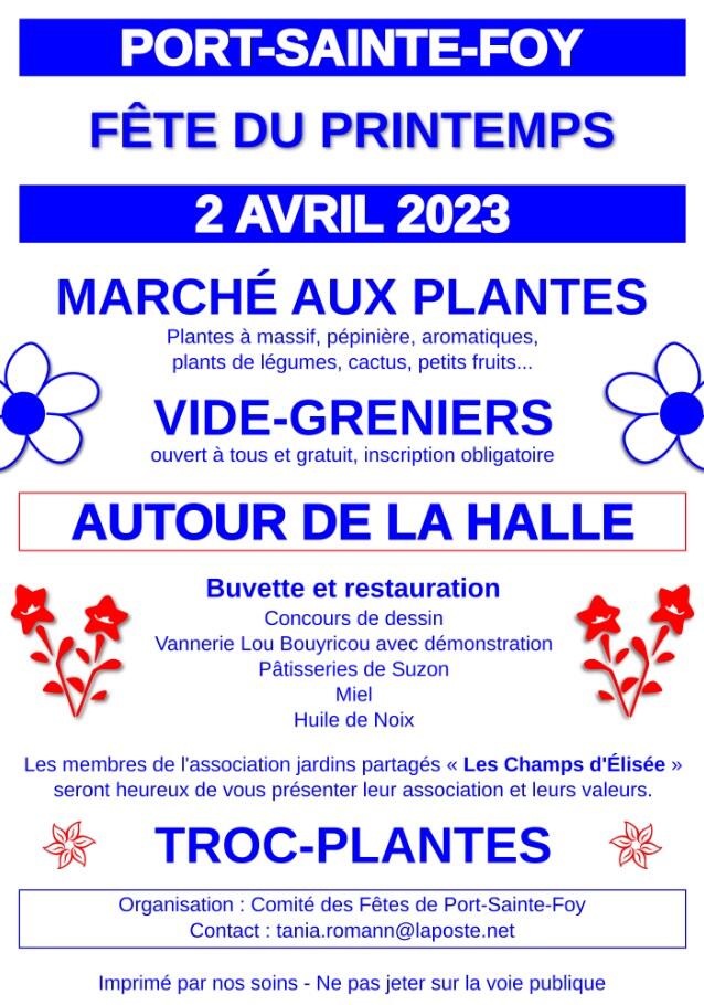 FETE-DU-PRINTEMPS - 02 Avril - Port Ste Foy
