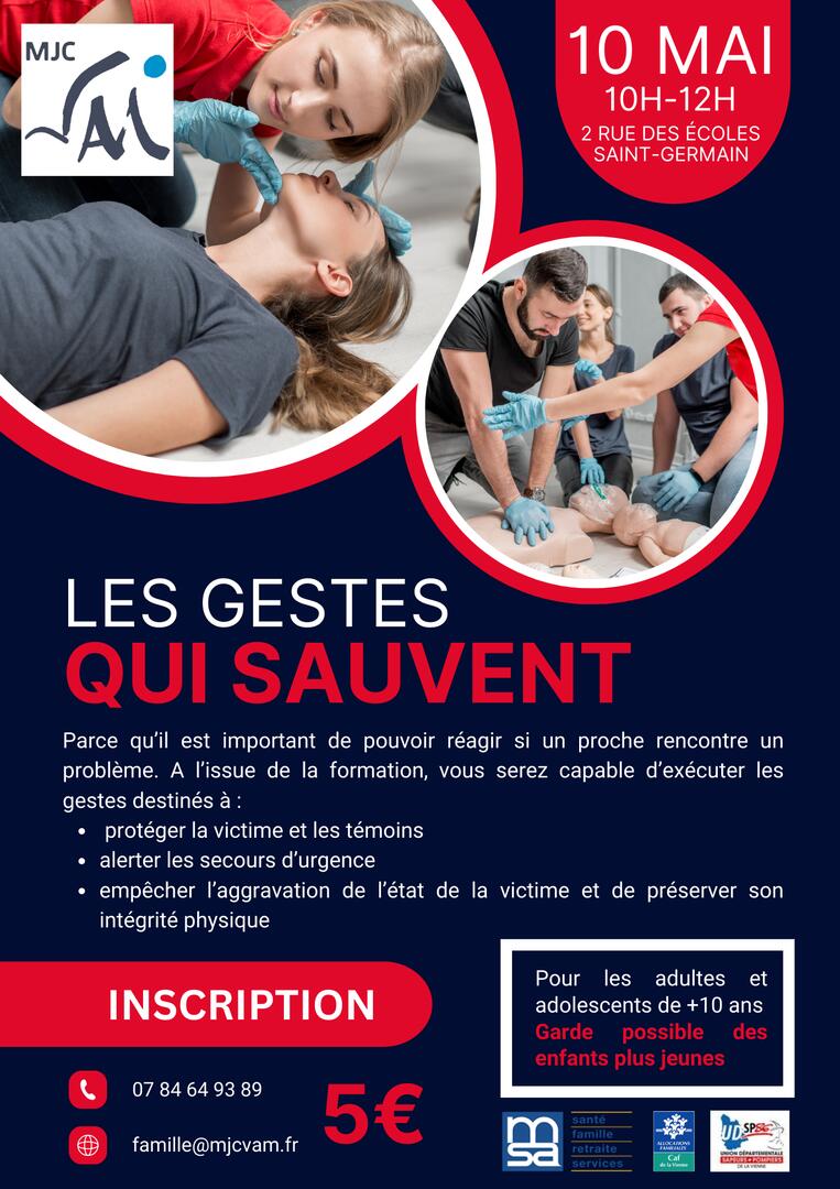 gestes qui sauvent MJC VAM