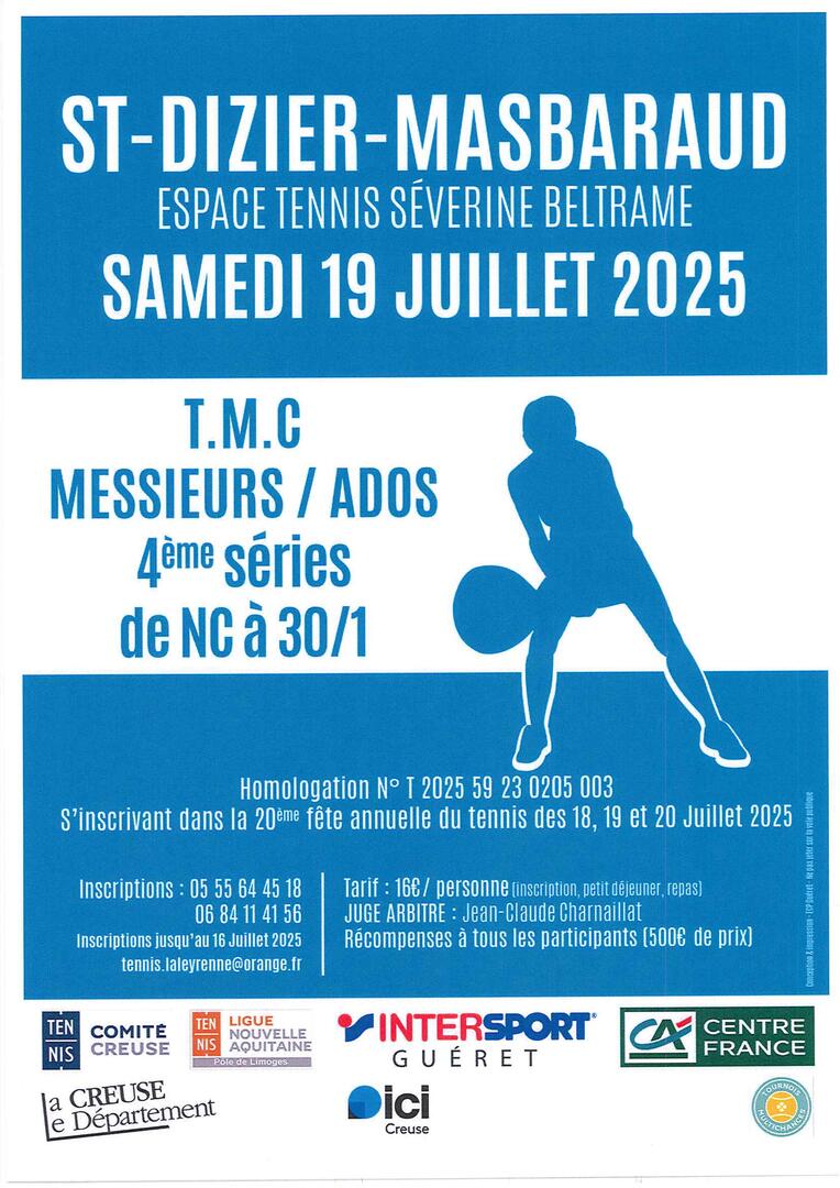 Tournoi tennis TC La Leyrenne