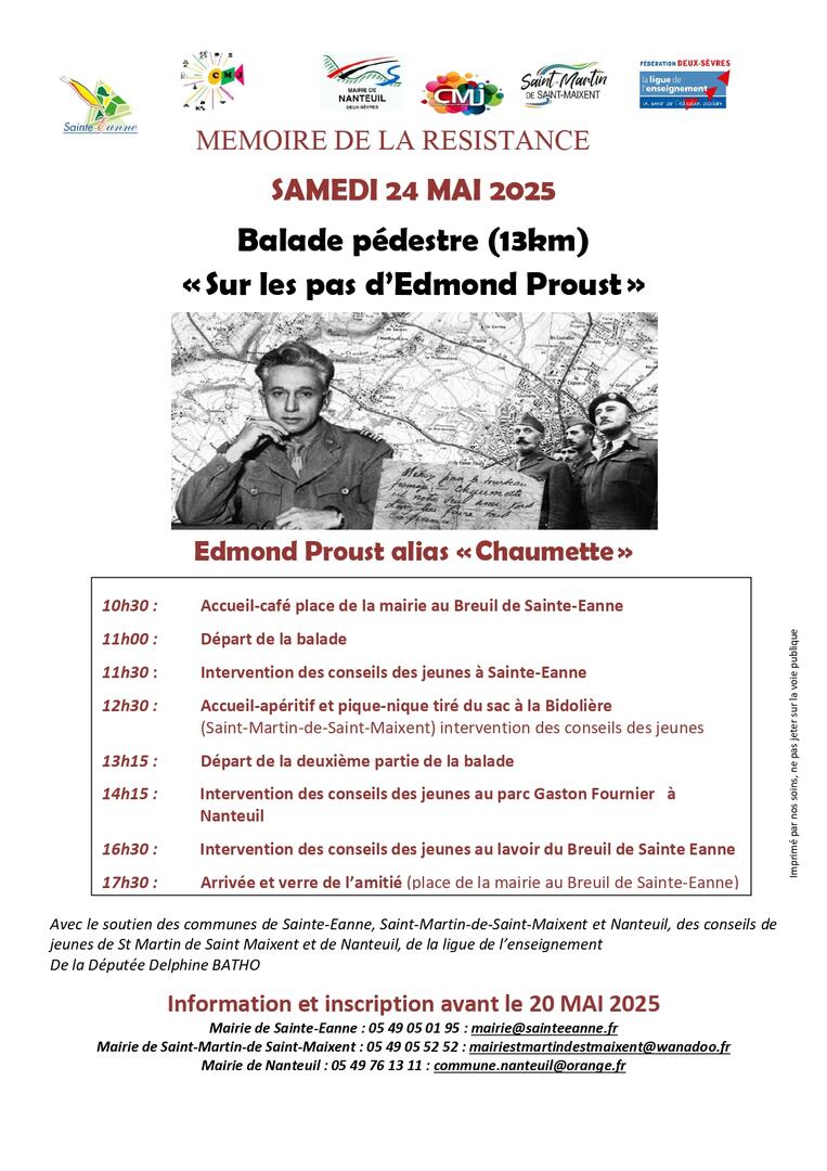 affiche randonnée Edmond Proust 2025