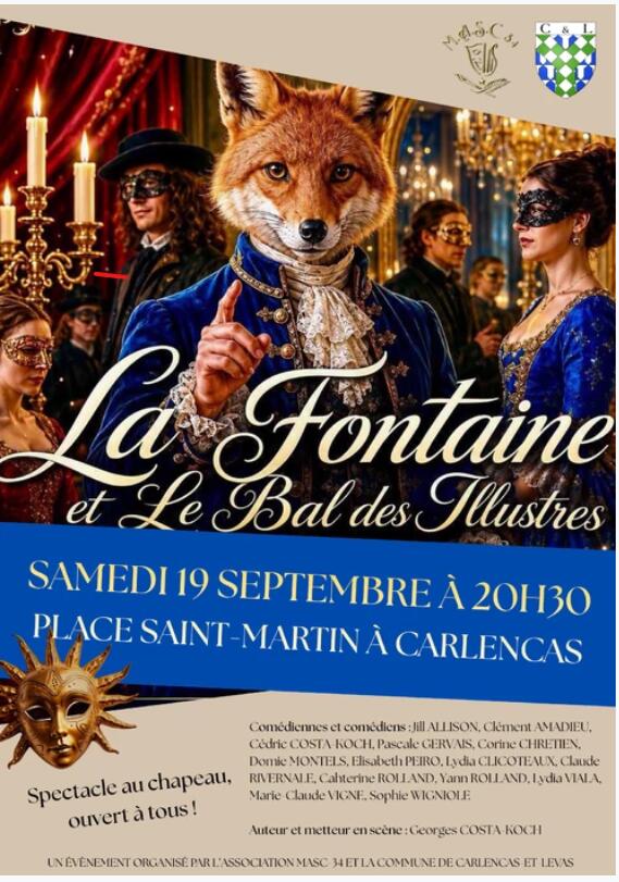 19 09 CARLENCAS La Fontaine et le bal des illustres