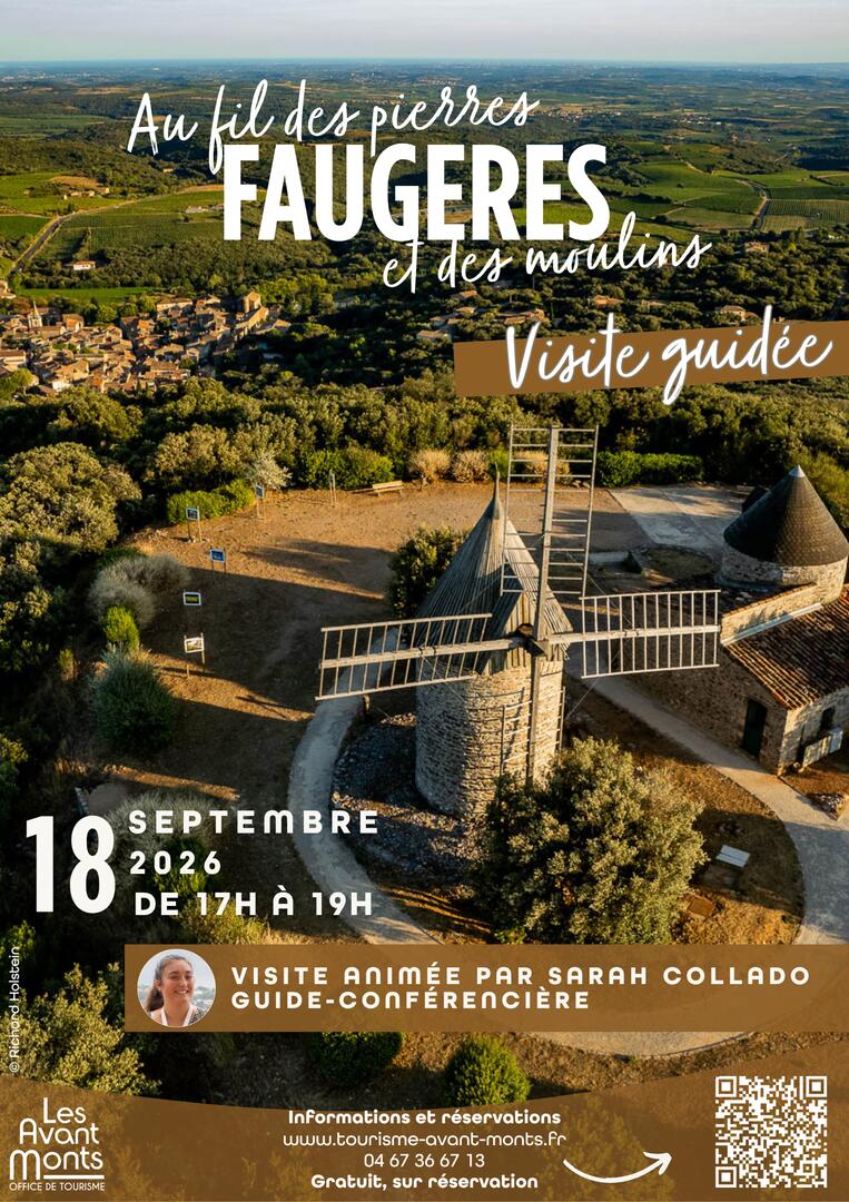 Affiche Faugères au fil des pierres et des moulins 18 sept - 1