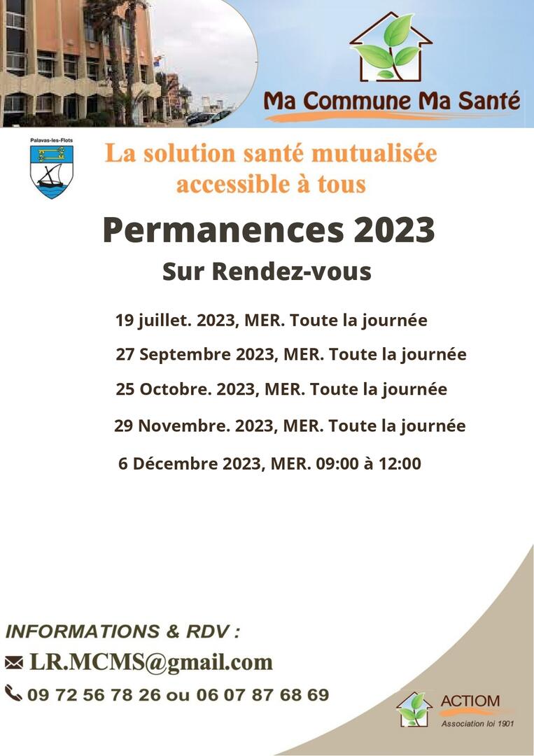 Affiche Permanence mutuelle communale