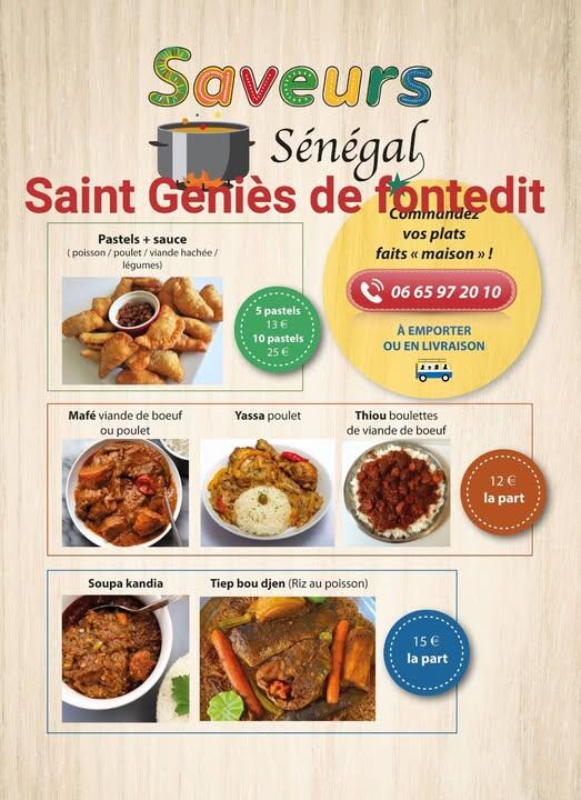 SAVEURS SENEGAL MENU