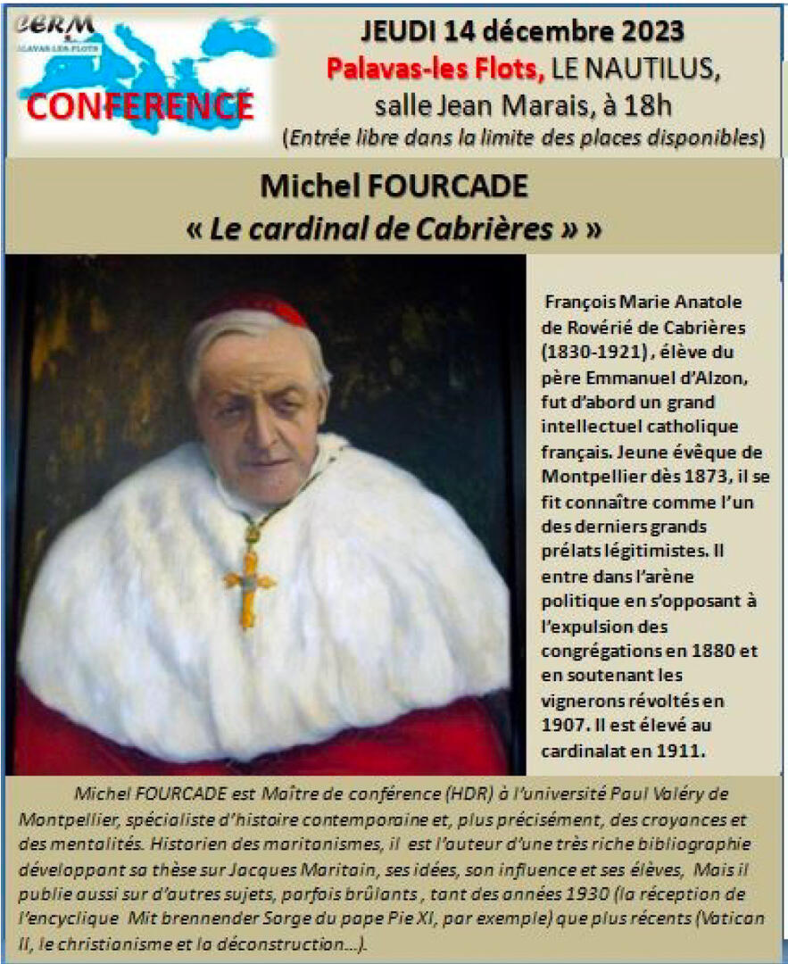Visuel conférence Le cardinal de Cabrières