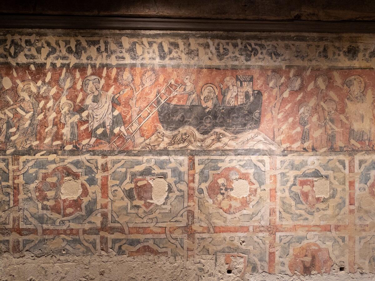 La fresque médiévale de l'hôtel de Gayon
