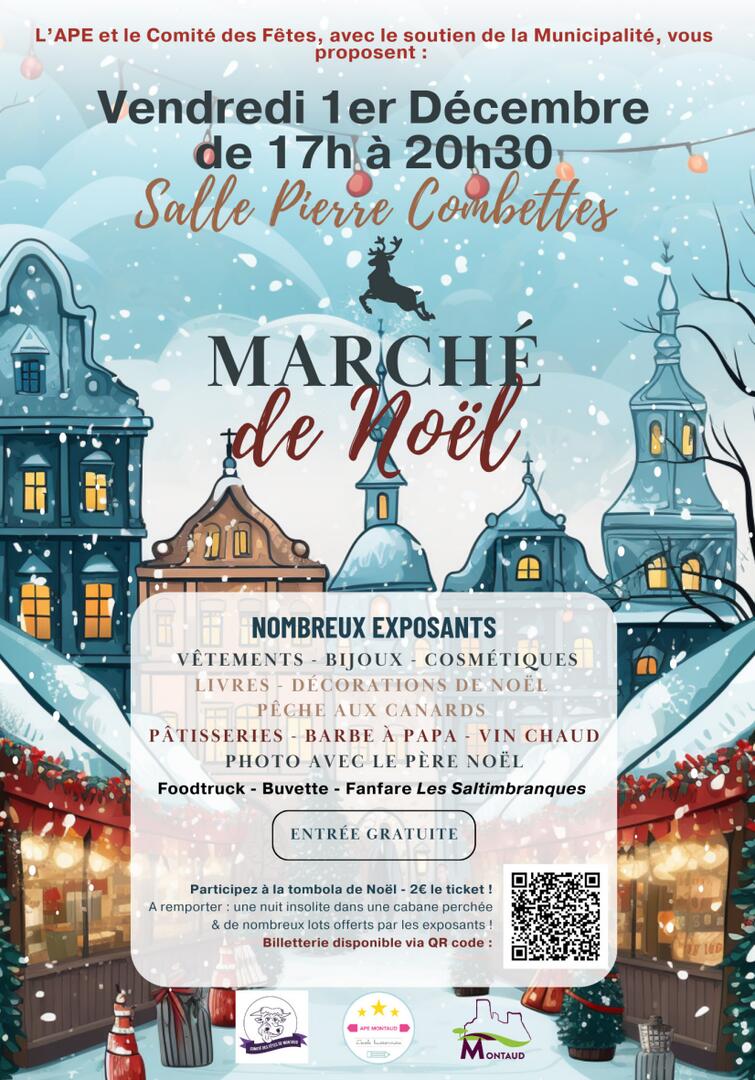 marche de noel montaud affiche