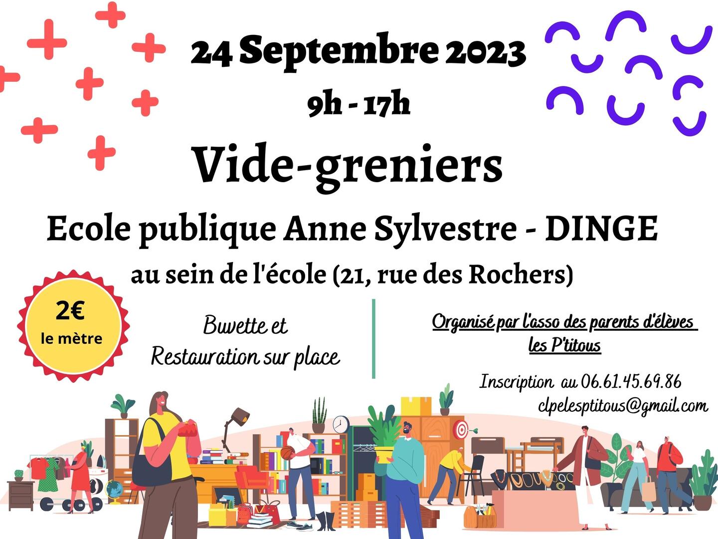 Affiche vide-grenier dingé