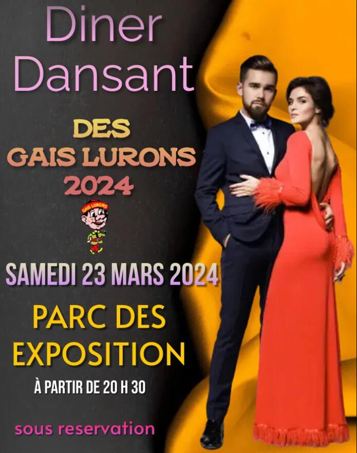 Dîner-dansant Gais Lurons sam. 23 mars 2024