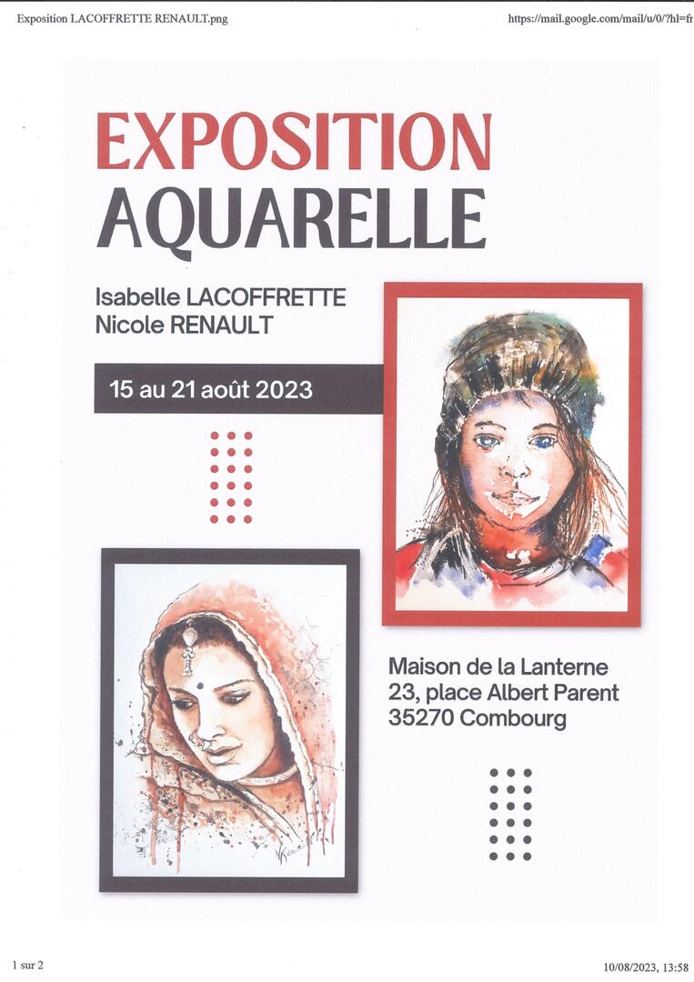 Exposition aquarelle Maison de la Lanterne