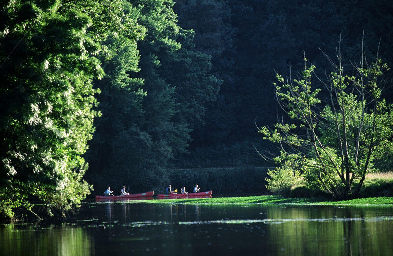 Canoës sur l'Oust