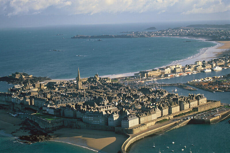 Vue aérienne de Saint Malo