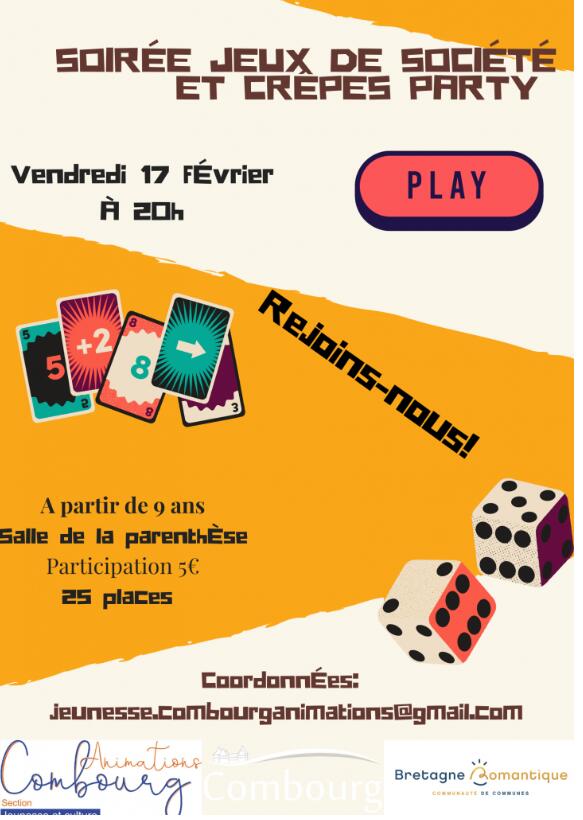 Soirée jeux de société et crêpes party 17fev2023