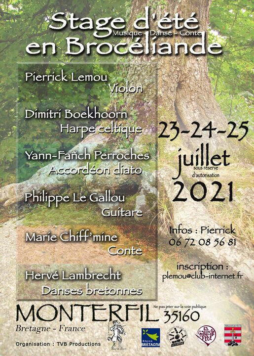Stage d'été en Brocéliande 2021