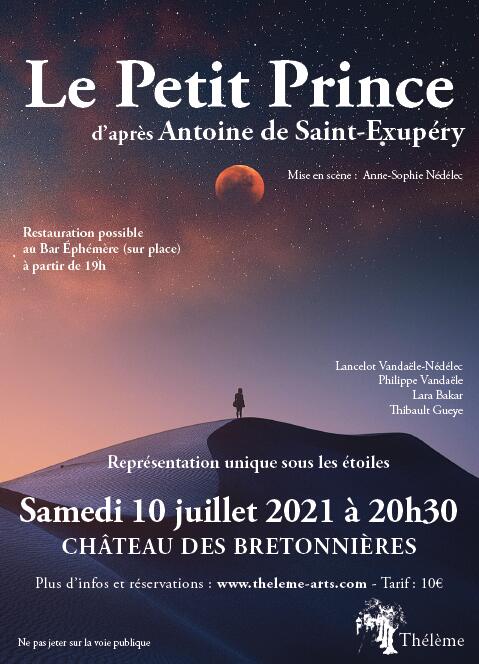 spectacle le petit prince au chateau des bretonnières - 20h30