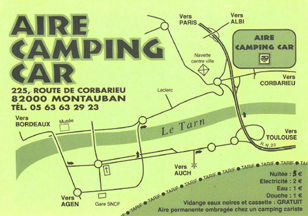 Aire de camping-car route de Corbarieu