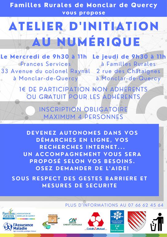 Atelier d'initiation numérique