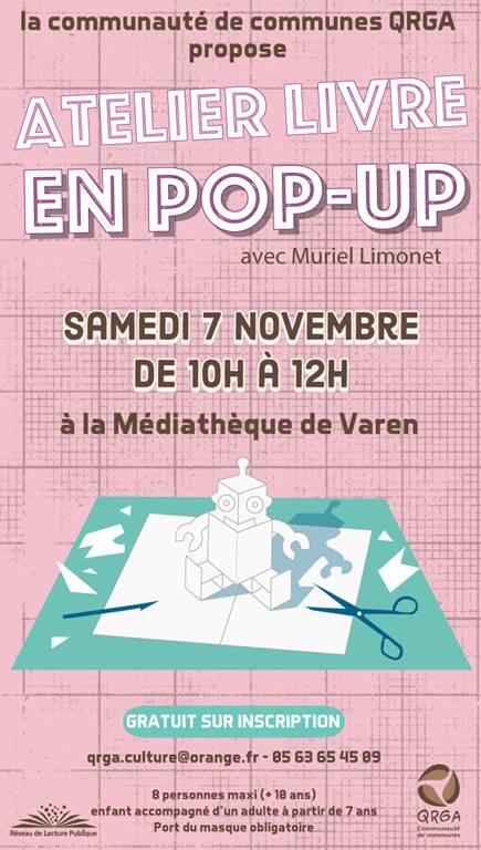 affiche atelier pop up varen