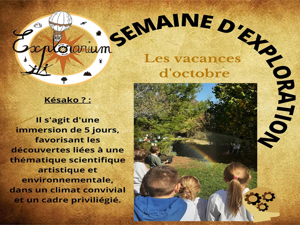 semaine exploration octobre 2022